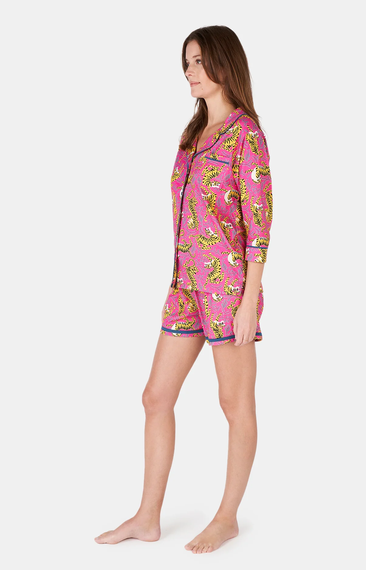 Pyjama court boutonné - Tigre – Image 5