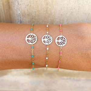 Bracelet Arbre de vie avec chaîne rosaire