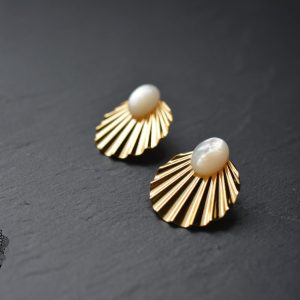 Boucles d’oreilles Pondichéry “INDIAN MOOD” – Boucles d’oreilles Eventail GM