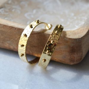 Boucles d’oreilles Chléa – Créoles Ethnique chic acier inoxydable