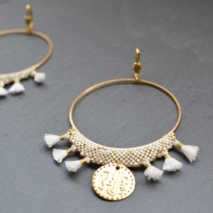 BOUCLES D’OREILLES Créoles tissées or