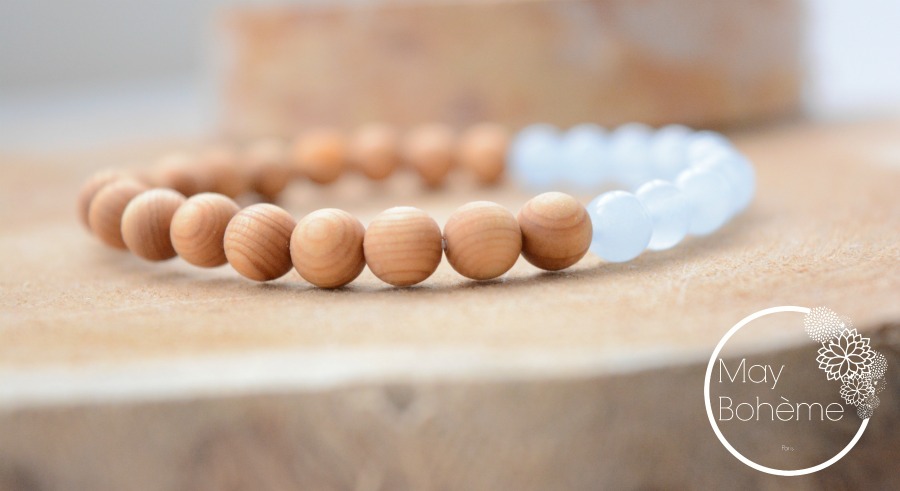 Bracelet Sumatra SWEET SANTAL – Perles en bois de santal et verre – Image 5