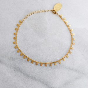 Chaîne de cheville Little Star – Chaîne plaqué or petites etoiles