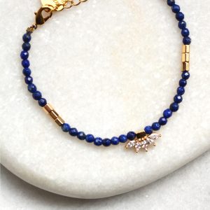 Bracelet Adèle – Bracelet pendentif eventail zirconium pierre fine