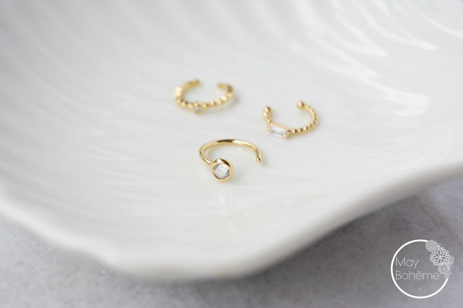 Bague d’oreille Larya – Bague d’oreille plaqué or zirconium – Image 4